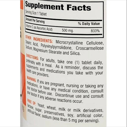 Tabletas Major vitamina C 500 mg detalle