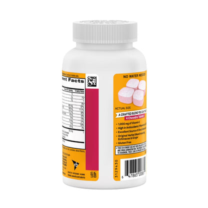 Tabletas masticables Airborne Vitamina C y Zinc para sistema inmune