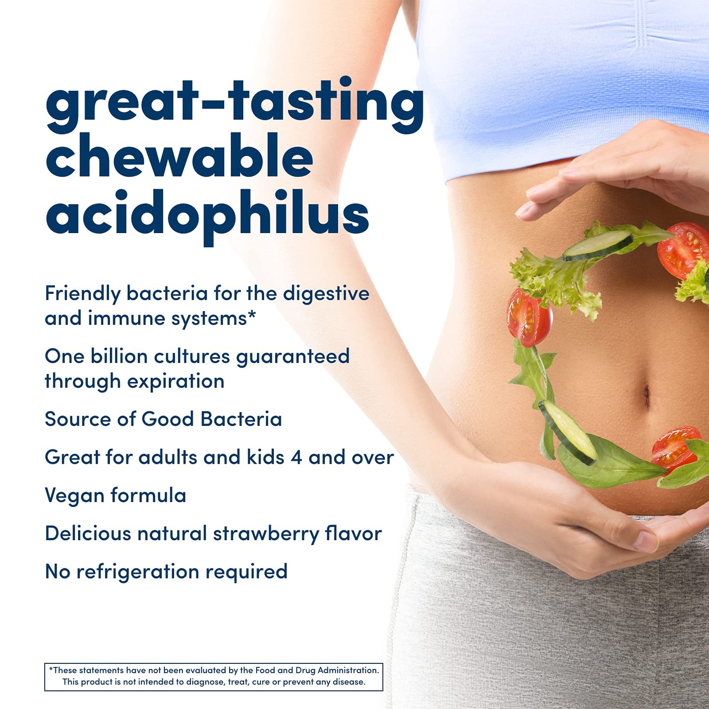Tabletas masticables American Health con 1 mil millones bacterias