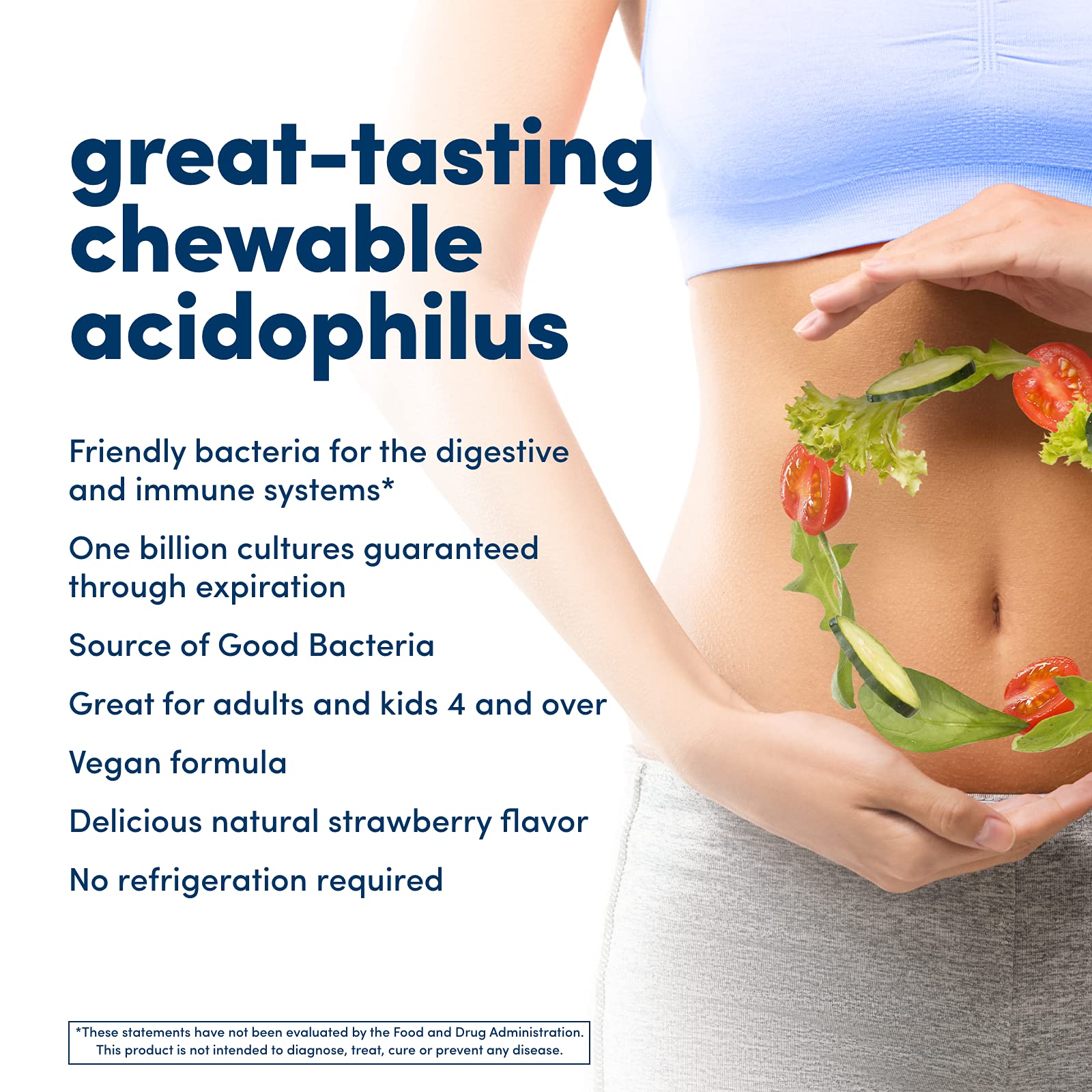 Tabletas masticables American Health con 1 mil millones bacterias