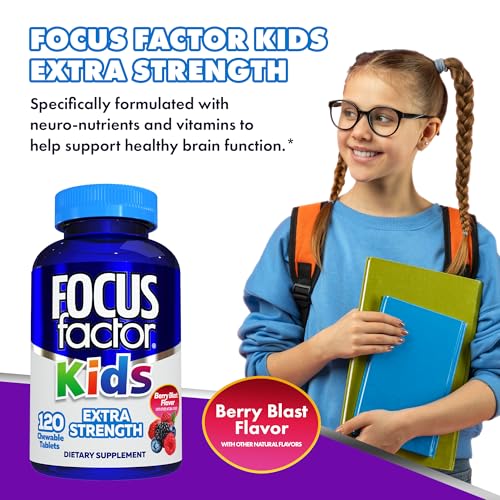 Tabletas masticables Focus Factor Niños con neuro-nutrientes.