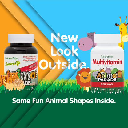 Tabletas masticables en forma de animales multivitamínico