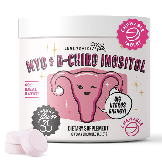 Tabletas masticables Legendairy Milk inositol sabor cereza