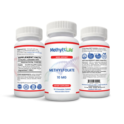 Tabletas masticables Methyl-Life L-Metilfolato potente