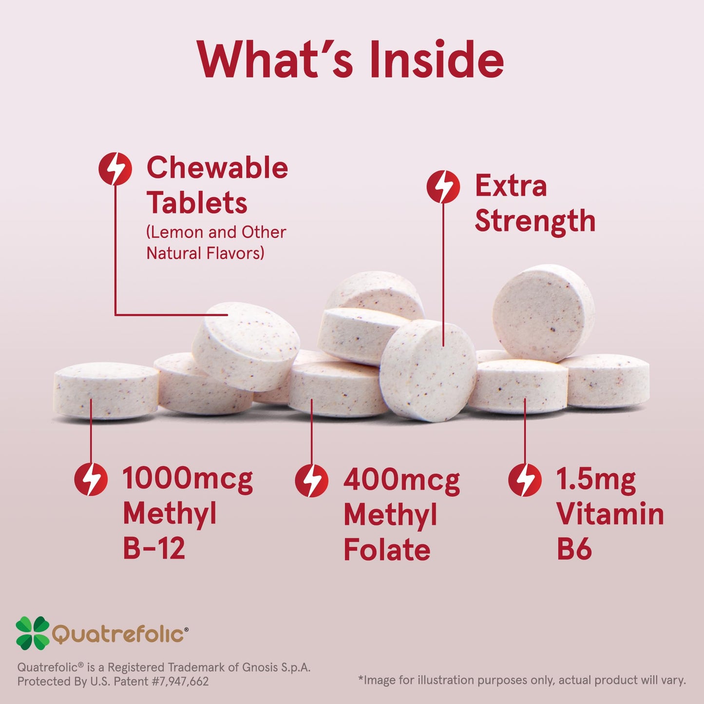 Tabletas masticables Metil B12 y Metil Folato Jarrow Formulas