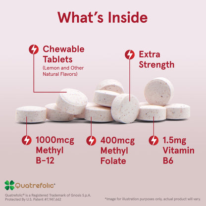 Tabletas masticables Metil B12 y Metil Folato Jarrow Formulas