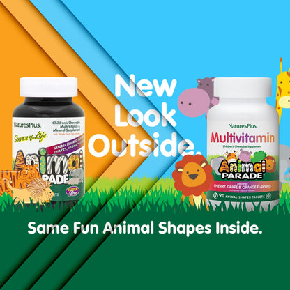 Tabletas masticables naturales Animal Parade Natures Plus niños