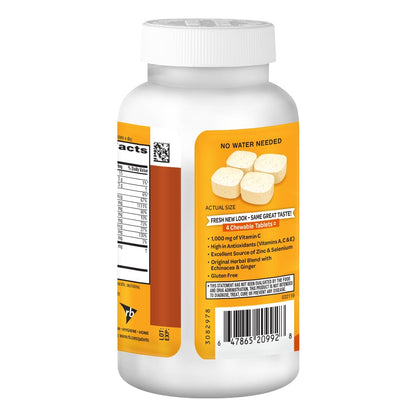 Tabletas masticables sabor cítrico Airborne apoyo inmunológico