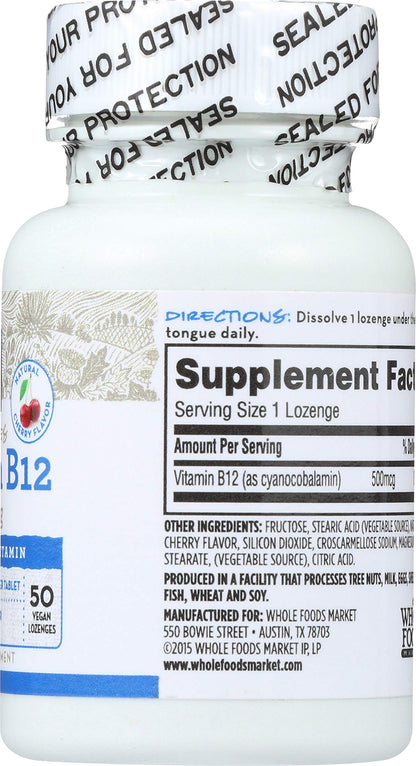 Tabletas masticables vitamina B12 365 Everyday Value presentación frontal