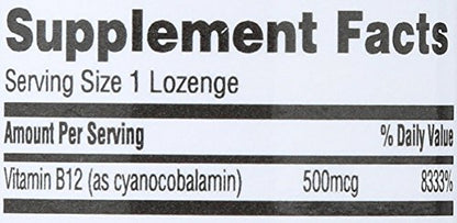 Tabletas masticables vitamina B12 sabor cereza 365 Everyday Value primer plano