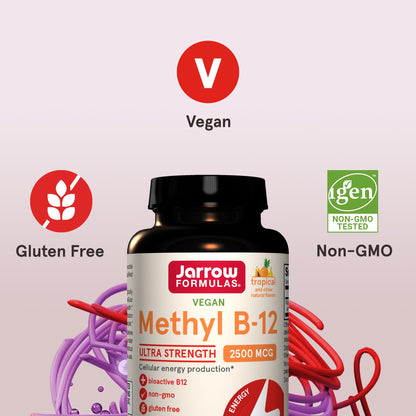Tabletas masticables vitamina B12 sabor tropical Jarrow Formulas