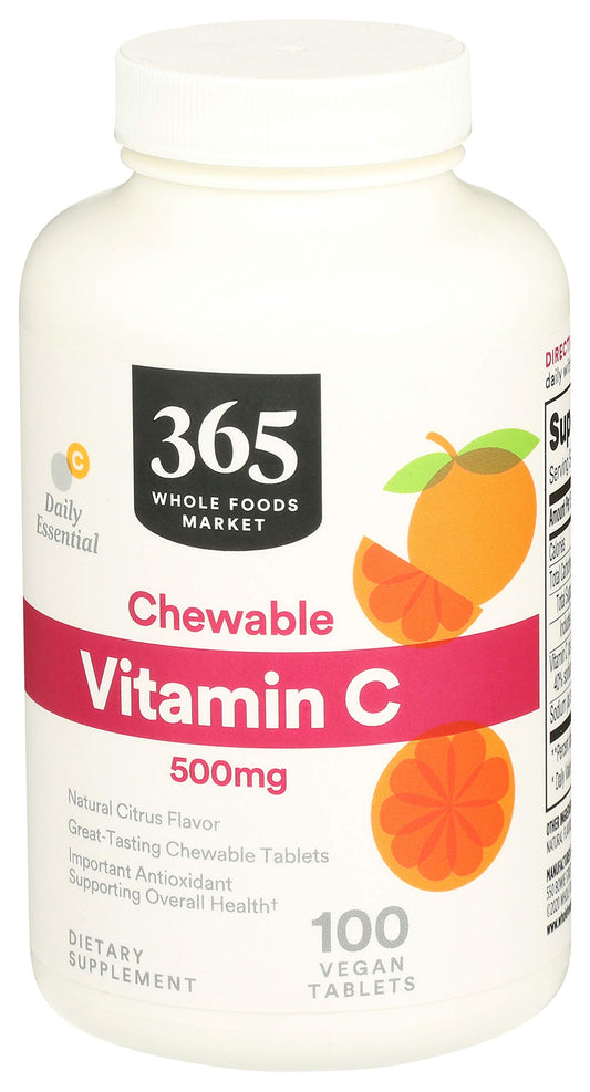 Tabletas masticables Vitamina C 500mg 365 Whole Foods Market