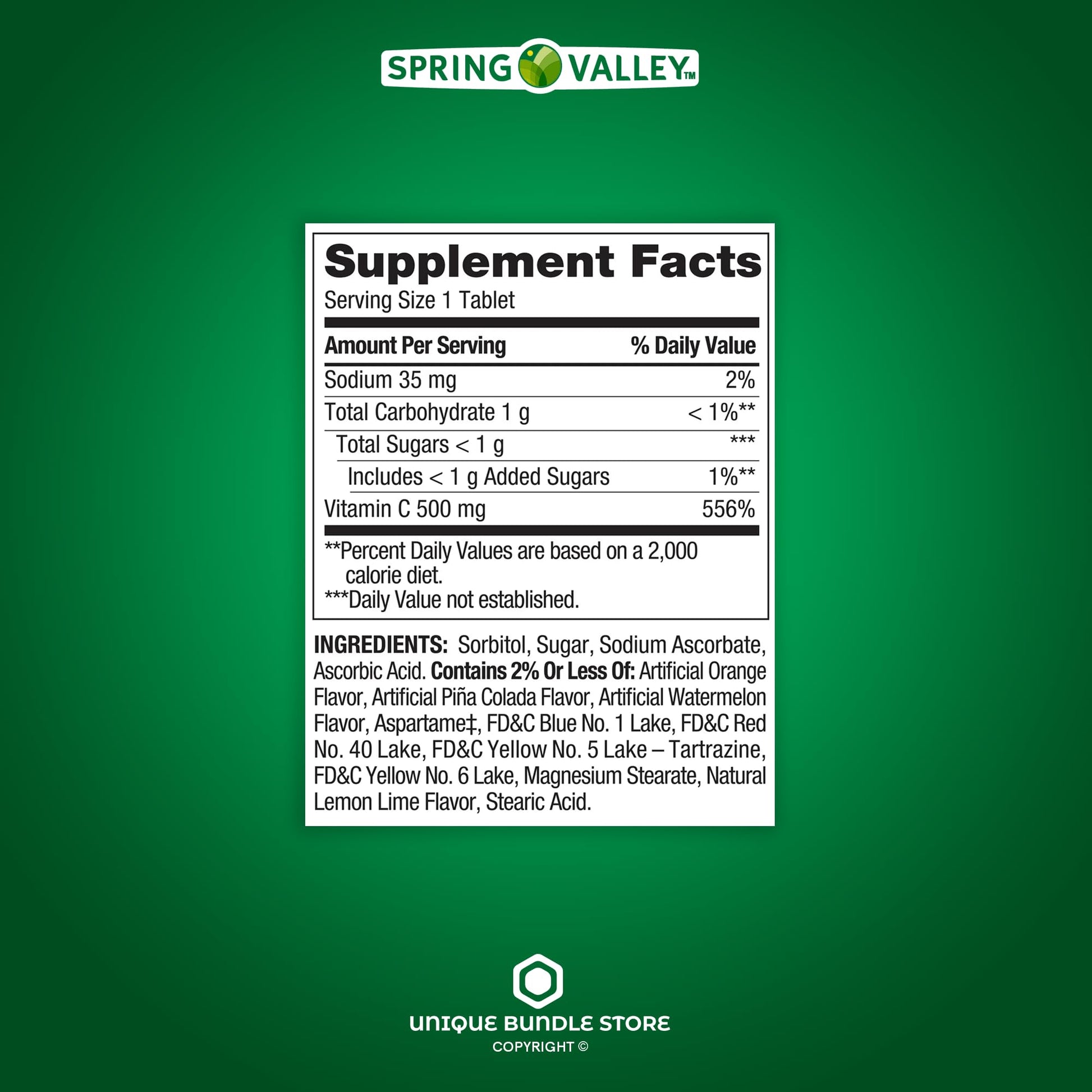 Tabletas masticables vitamina C apoyo inmune y huesos