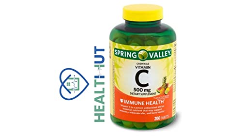 Tabletas masticables vitamina c Spring Valley sabores variados