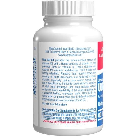 Tabletas masticables vitamina D y K2 Anabolic Laboratories