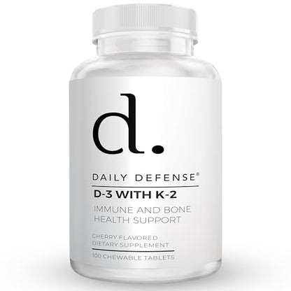 Tabletas masticables vitamina d3 k2 daily defense