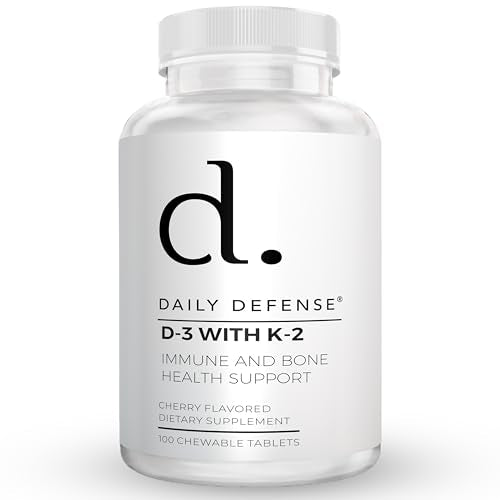 Tabletas masticables vitamina d3 k2 daily defense