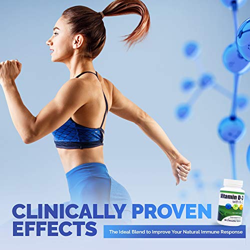 Tabletas masticables vitaminas D3 y K2 para hombres y mujeres