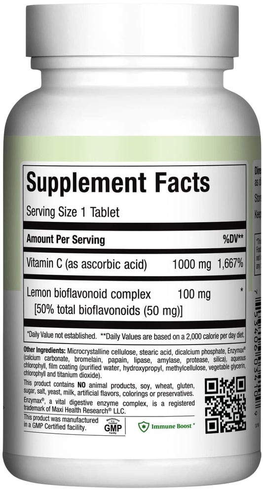 Tabletas Maxi Health vitamina c 100 unidades