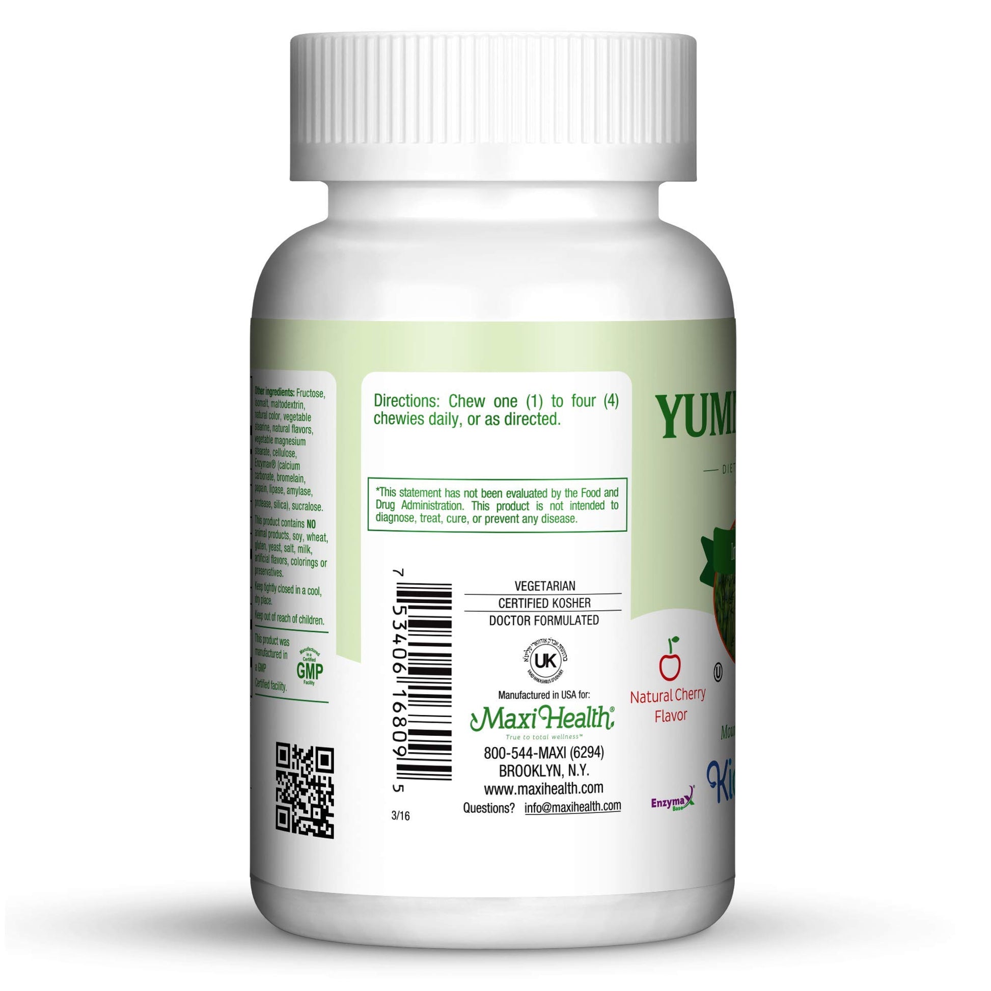 Tabletas Maxi Health vitamina c y zinc sabor cereza