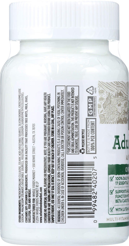 Tabletas de multivitaminas para adultos con hierro de 365