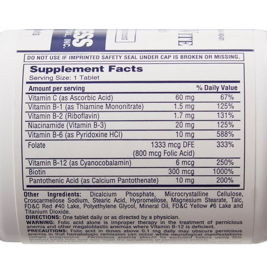 Tabletas de multivitaminas Rena-Vite con vitaminas B