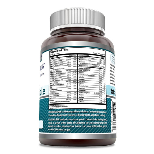 Tabletas multivitamínicas para hombres Amazing Formulas presentación