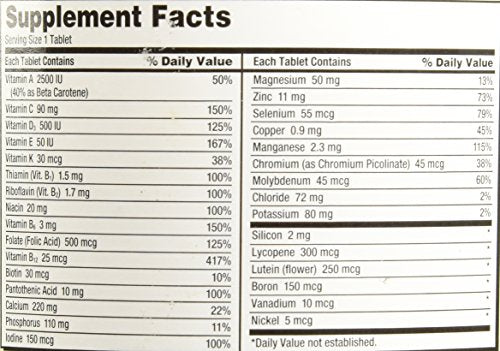 Tabletas multivitamínicas Kirkland Signature para mayores de 50 años