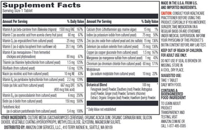 Tabletas multivitamínicas veganas 65 unidades