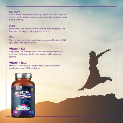Tabletas diarias de complejo multivitamínico para adultos