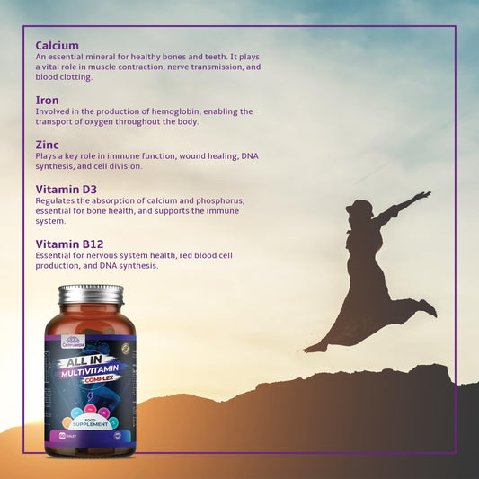 Tabletas diarias de complejo multivitamínico para adultos