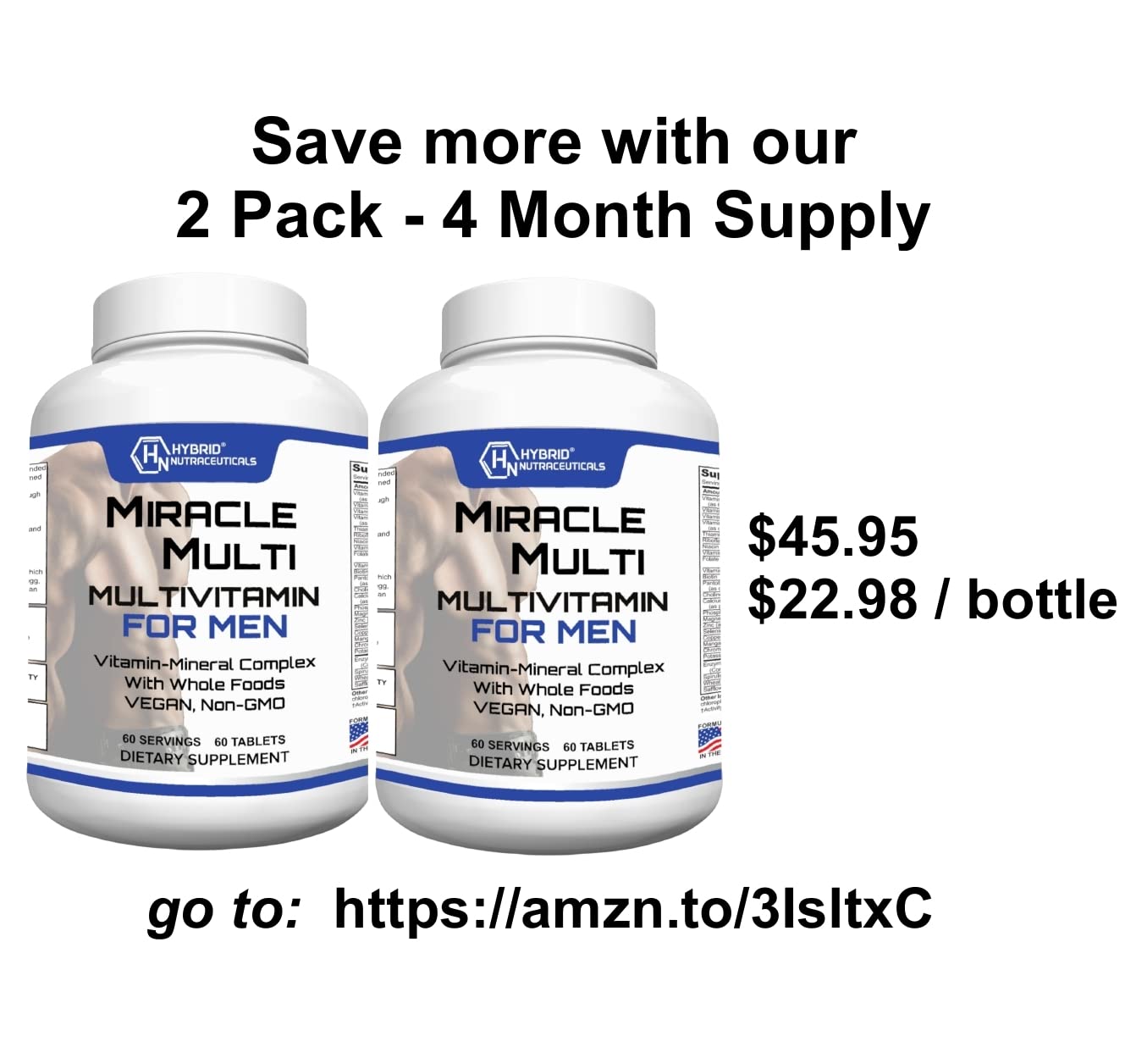Tabletas MiracleMulti multivitamínico para hombres