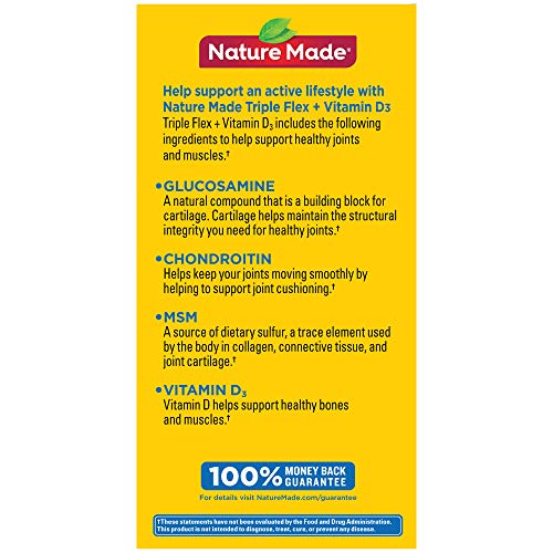 Tabletas naturales made tripleflex con vitamina d3 para huesos y músculos
