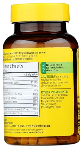 Tabletas Nature Made complejo b y vitamina c energia antioxidante