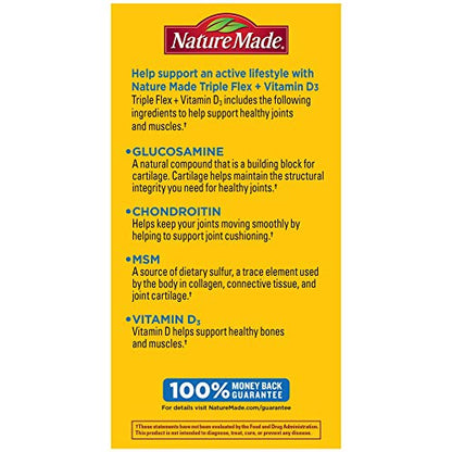 Tabletas Nature Made TripleFlex para salud articular y muscular