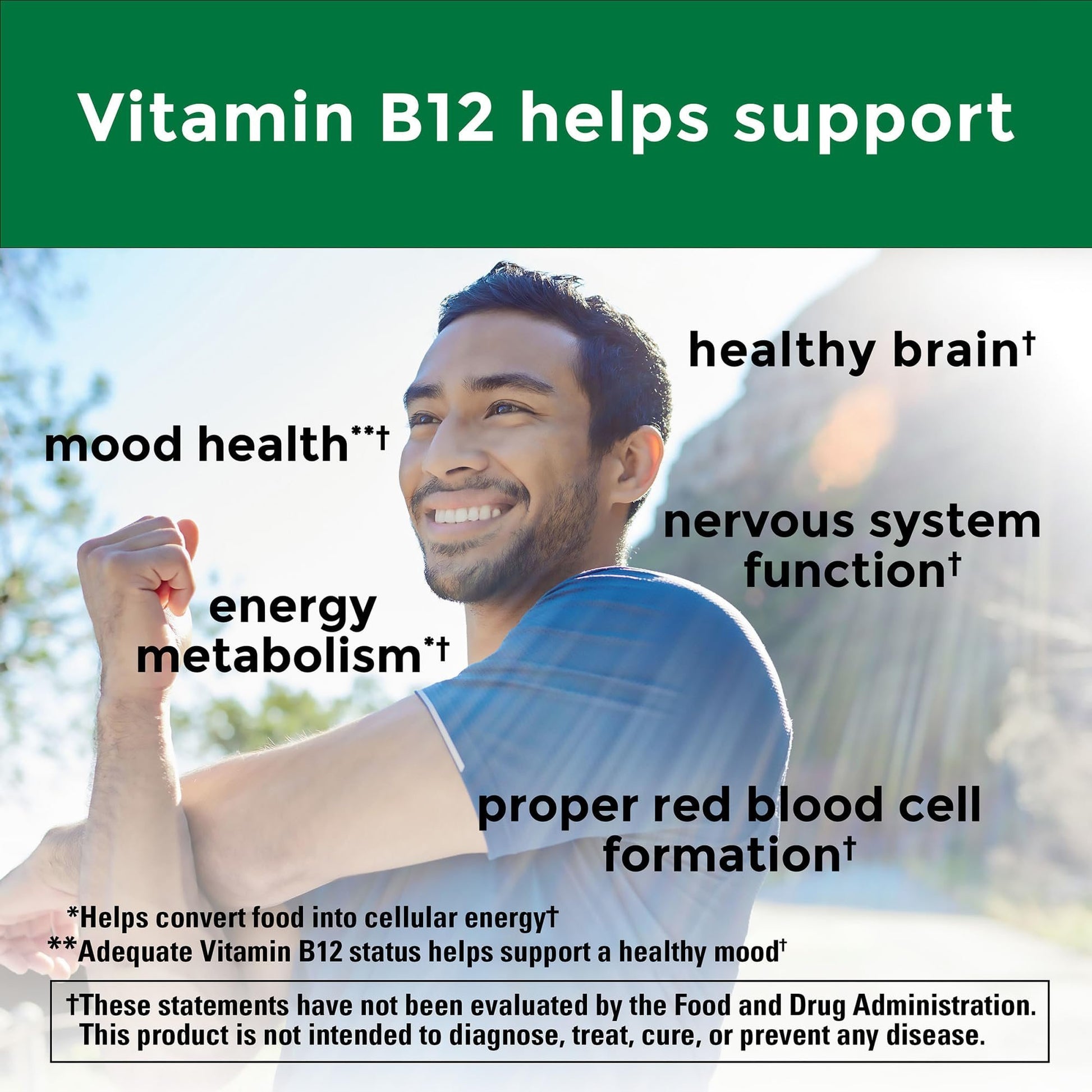 Tablet Nature Made Vitamina B12 para metabolismo energético