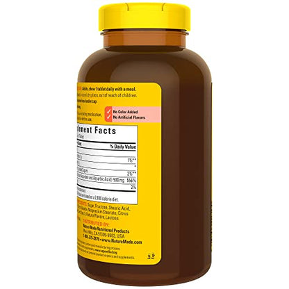 Tabletas Nature Made vitamina C masticable para adultos