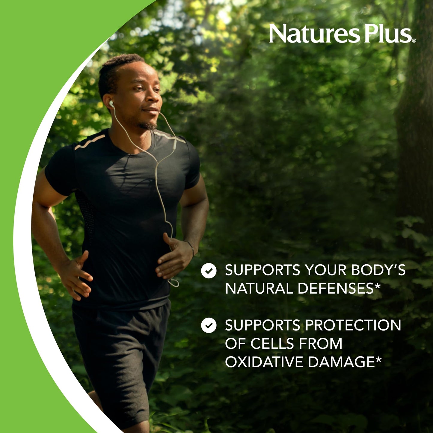Tabletas Natures Plus vitamina E sin gluten y hipoalergénicas