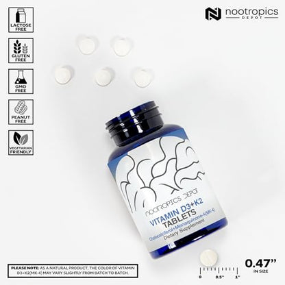 Tabletas Nootropics Depot vitamina D3 K2 C
