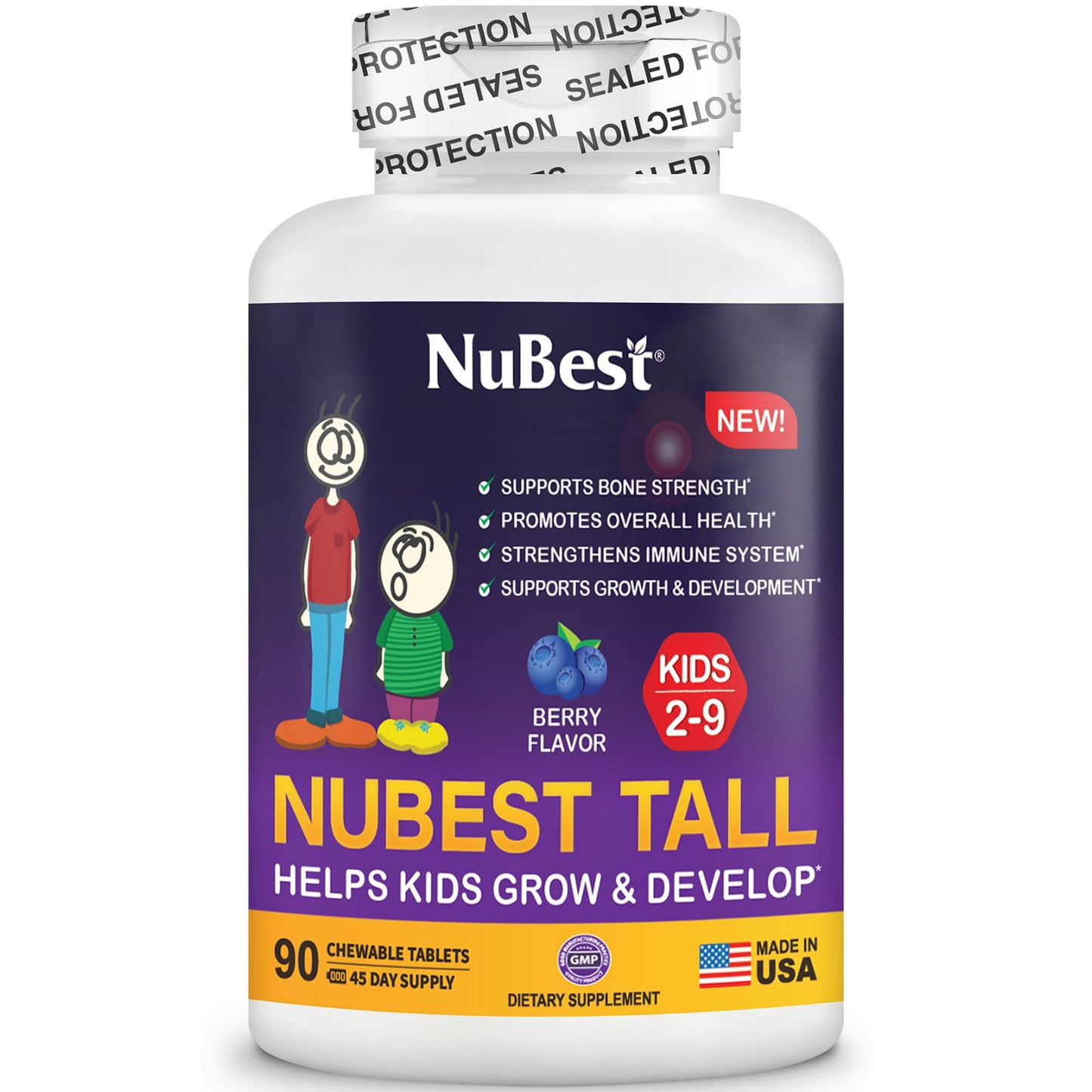 Tabletas NuBest con mezcla de vitaminas y minerales para niños activos