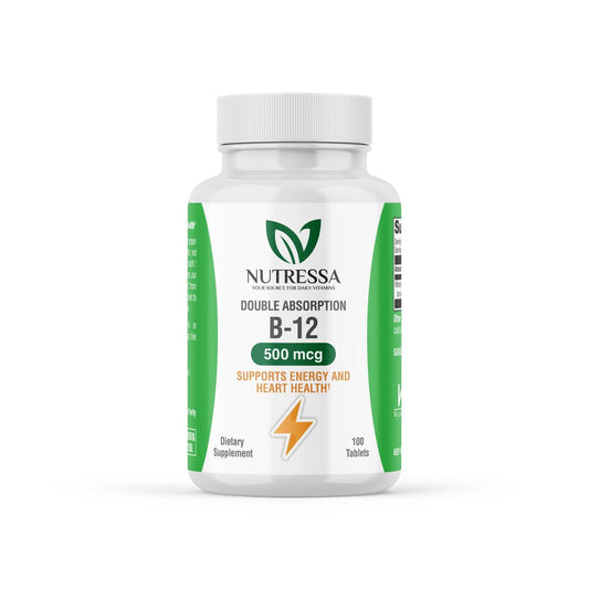 Tabletas Nutressa vitamina b12 500 mcg frasco suplemento