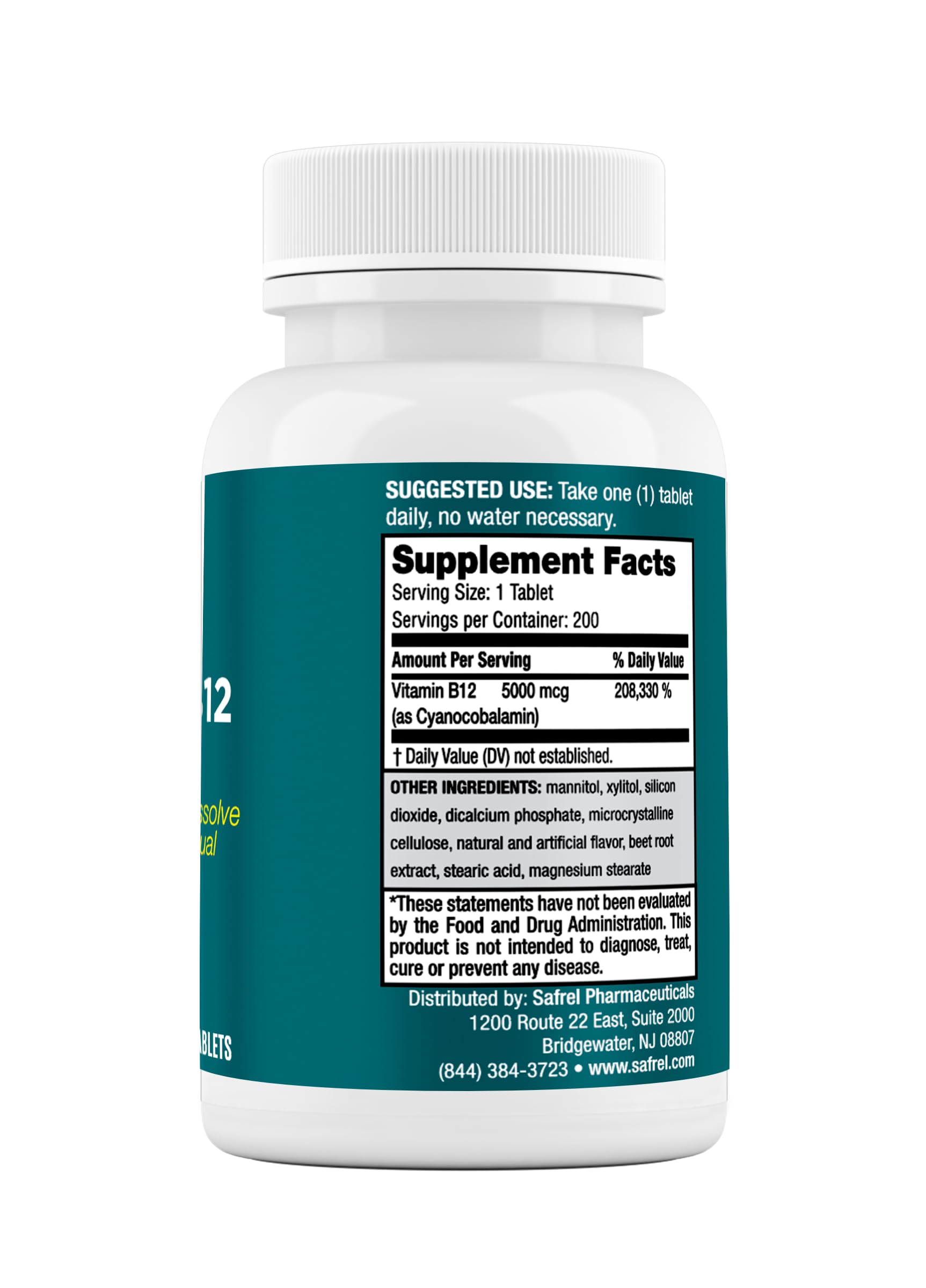 Tabletas nutricionales vitamina b12 sabor cereza roja