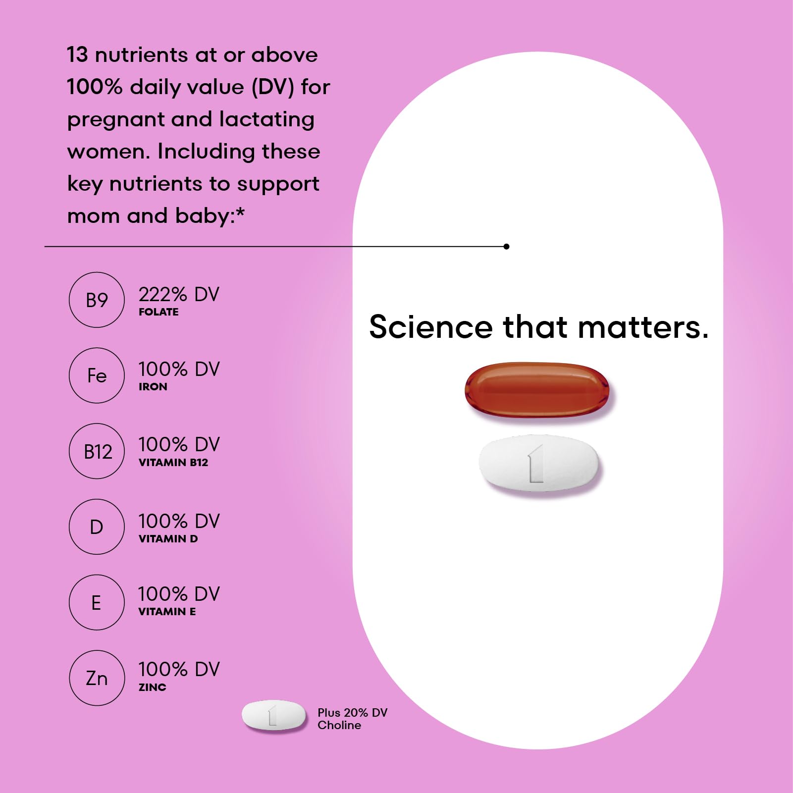 Tabletas ONE A DAY Prenatal Advanced para mujeres embarazadas