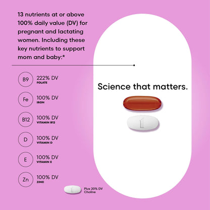 Tabletas ONE A DAY Prenatal Advanced para mujeres embarazadas