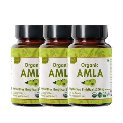 Tabletas orgánicas amla Organic Spree paquete 3 envases