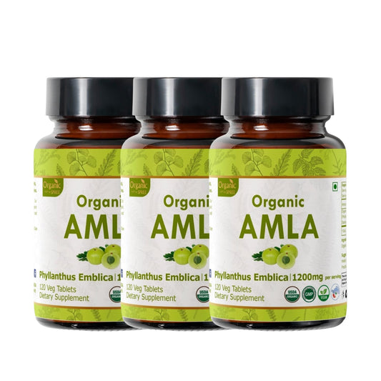 Tabletas orgánicas amla Organic Spree paquete 3 envases