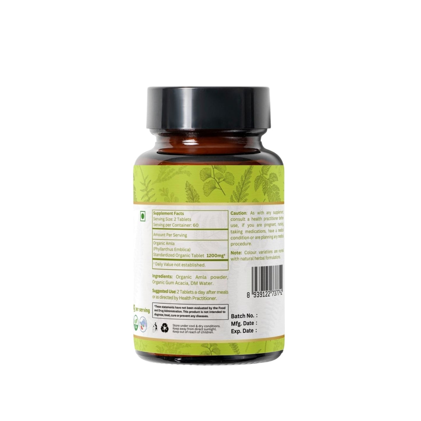 Tabletas orgánicas de amla premium para suplementación saludable