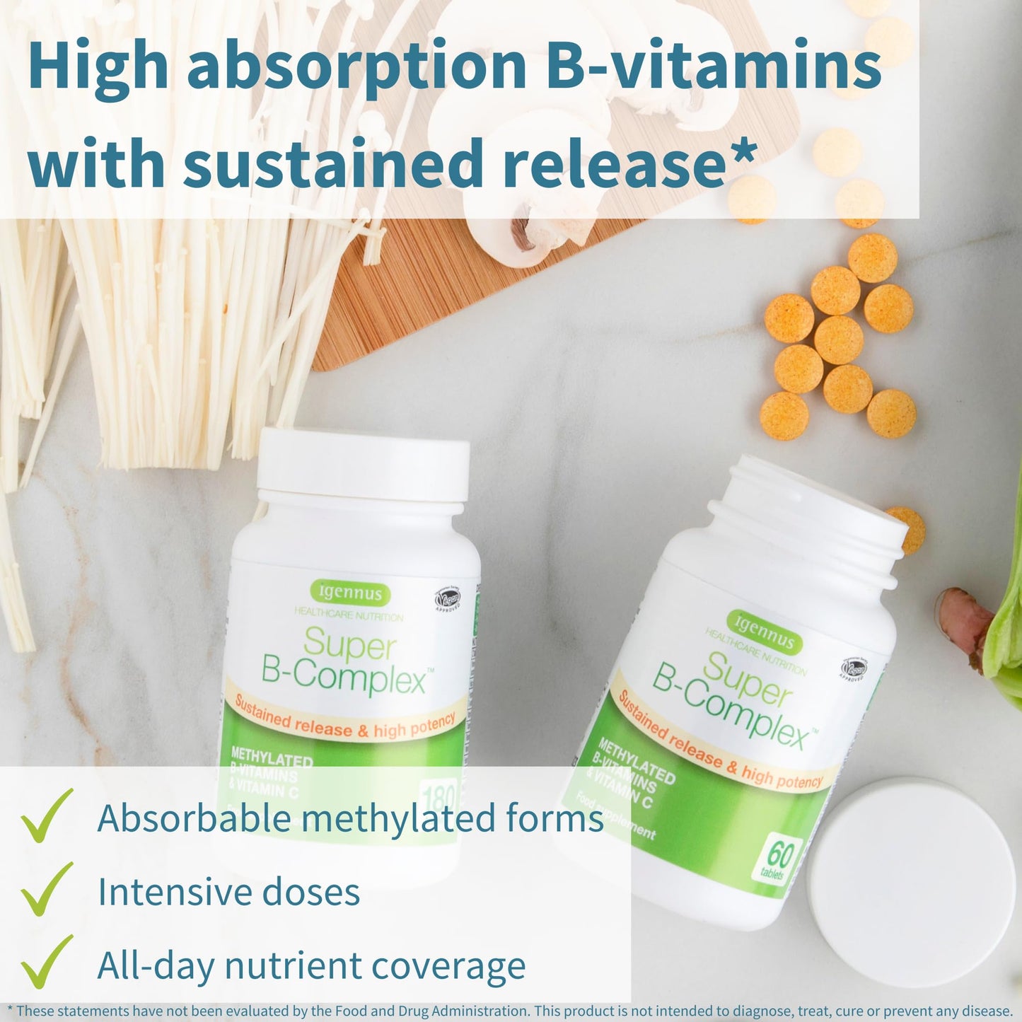 Tabletas pequeñas Igennus vitamina B metiladas