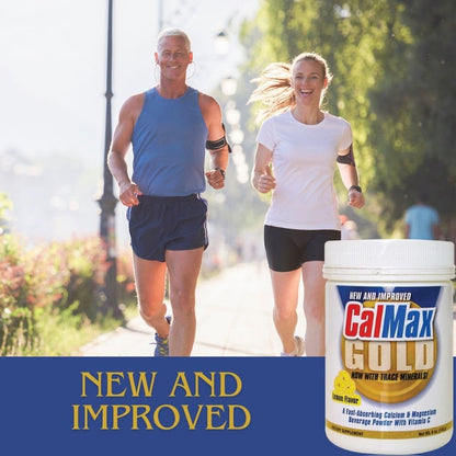 Tabletas y polvo de suplementos vitamina D3 y CalMax Gold