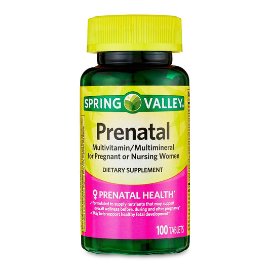 Tabletas prenatal multivitamínico Spring Valley Fusion Shop Store